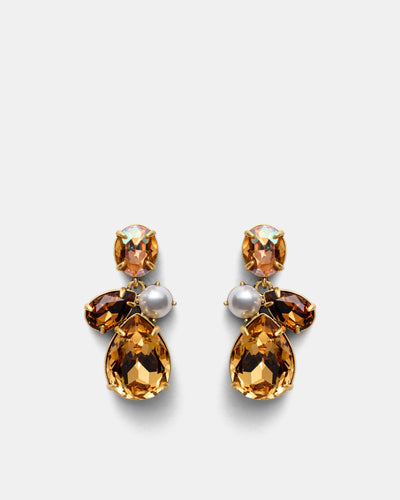 Bejewel Drop Earrings - TOFFEE