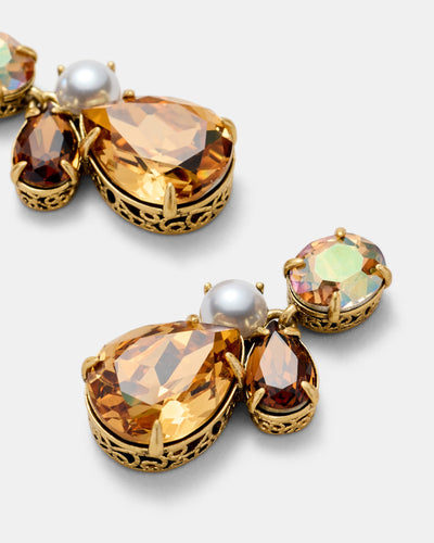 Bejewel Drop Earrings - TOFFEE