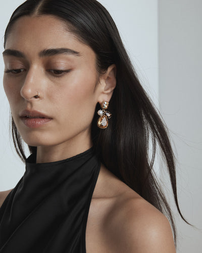 Bejewel Drop Earrings - TOFFEE