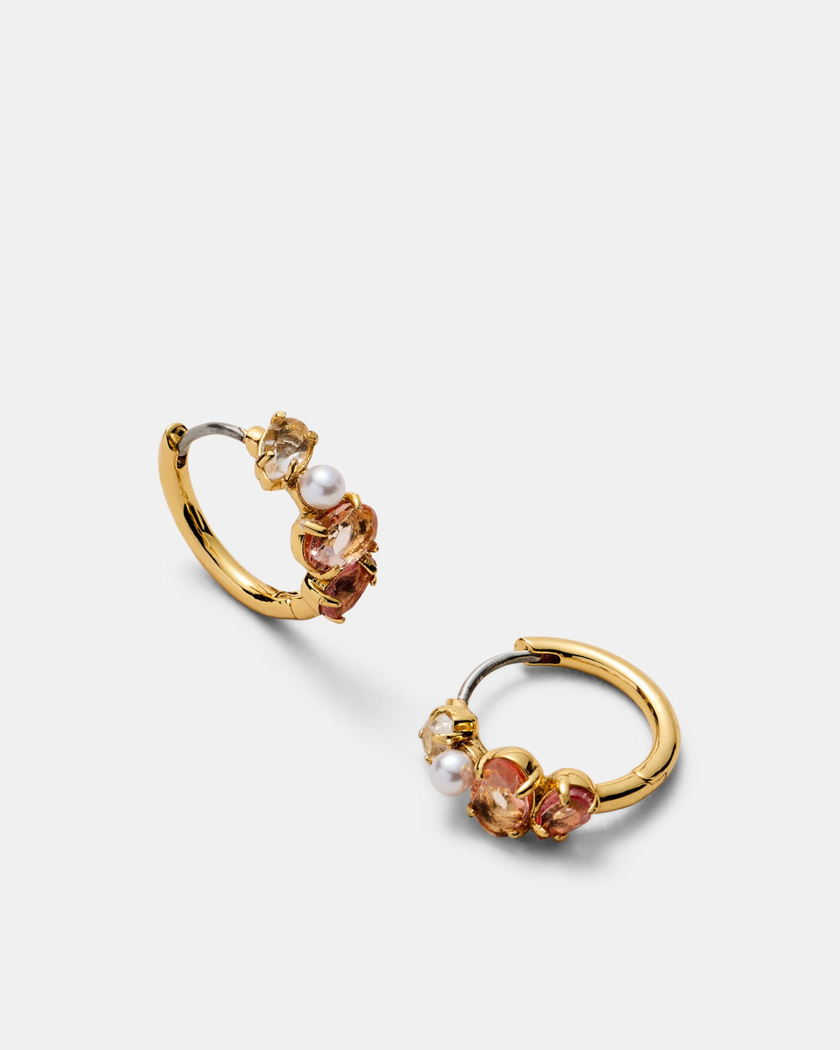Bejewel Mini Hoop Earrings - Petal