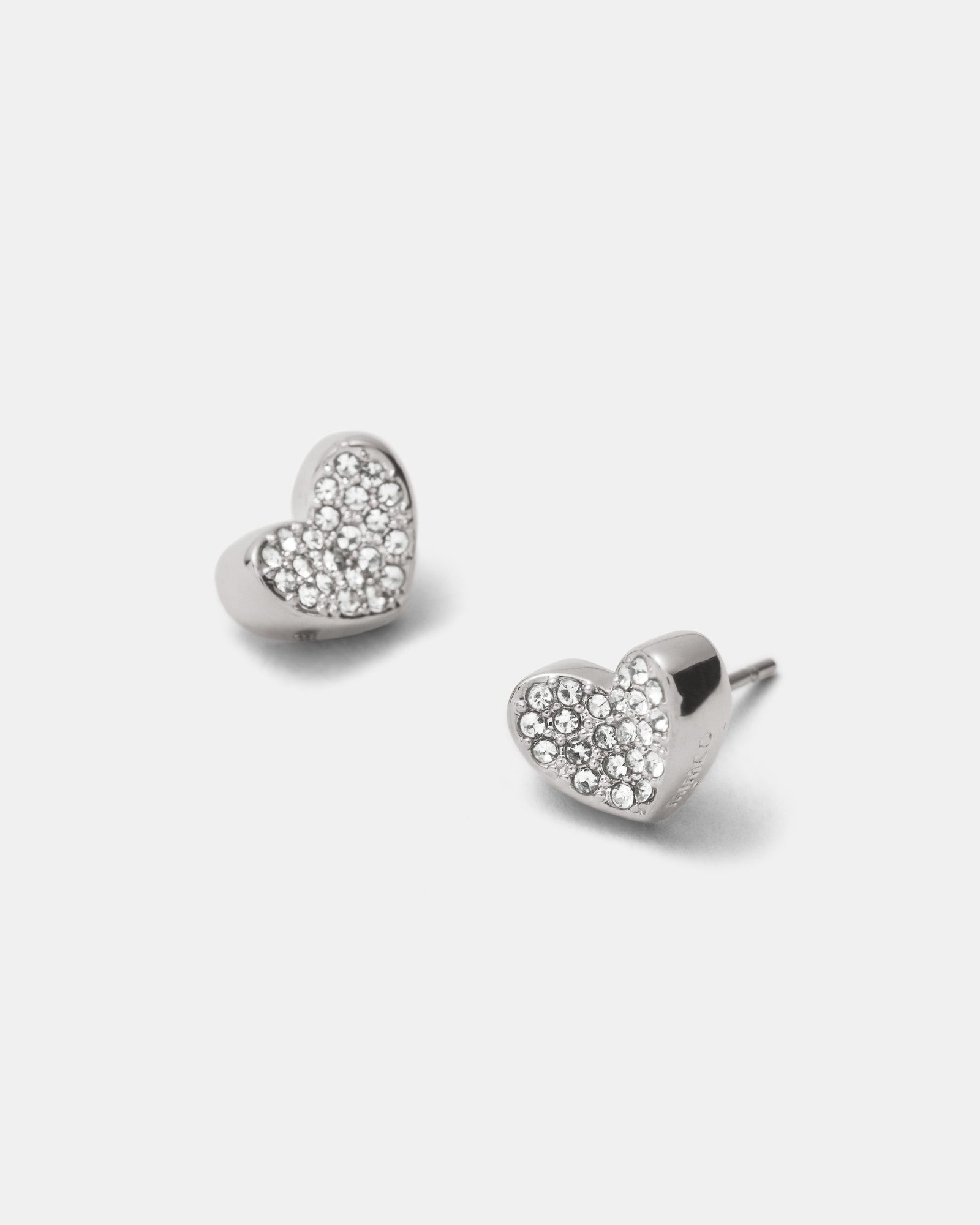 Heart To Heart Stud - Silver