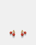 Cherry On Stud Earrings - Lipstick Red