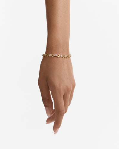 Hearted Chain Bracelet - Gold