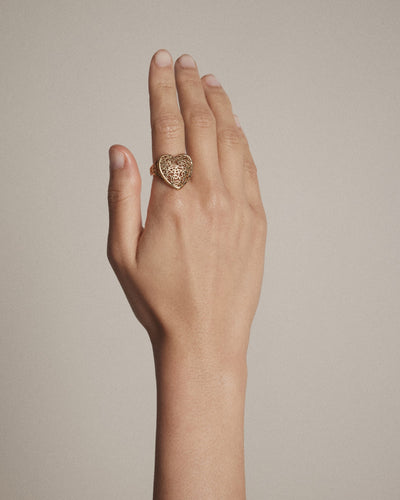 Fond Heart Ring - Gold