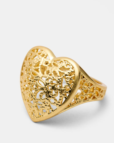 Fond Heart Ring - Gold