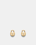 Lockette Stud Earrings - Gold