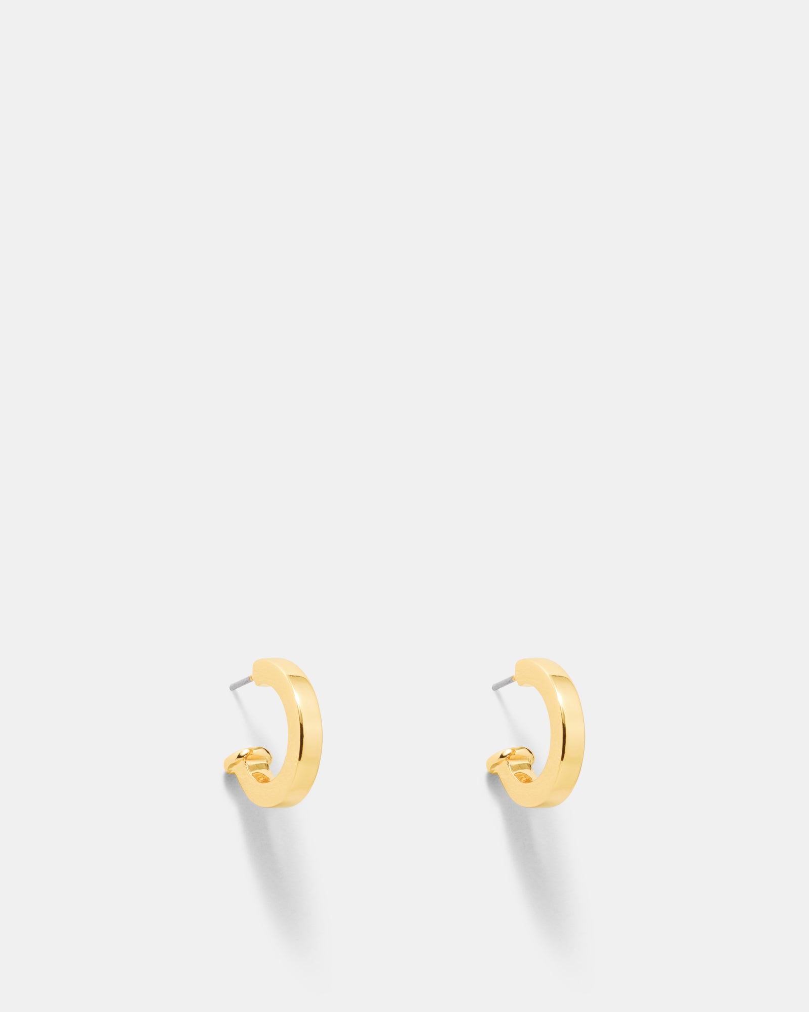 Lockette Charm Hoop Earrings - Gold