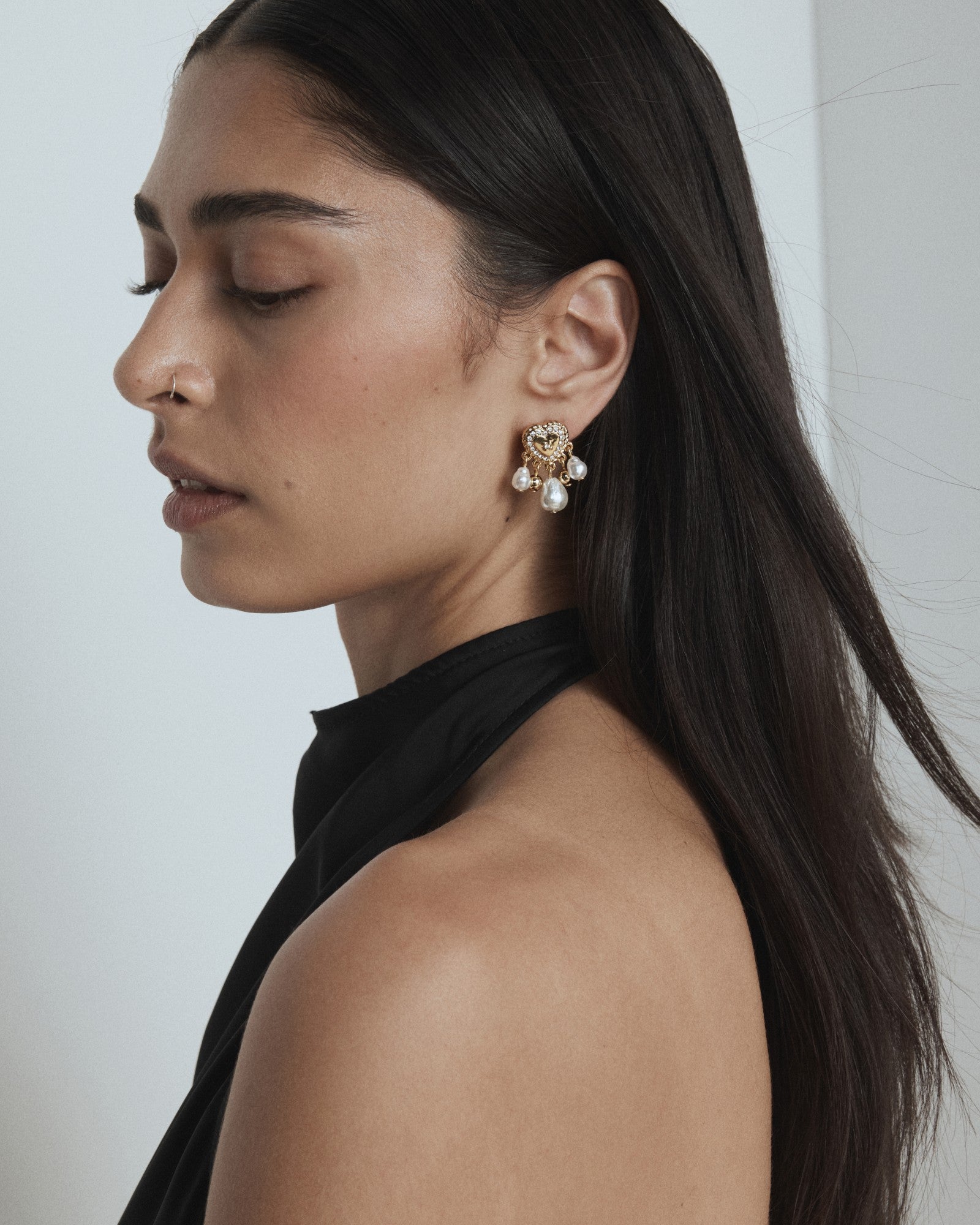 Poetic Heart Earrings - Gold