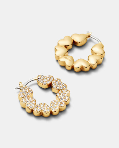 Hearted Hoops - Gold