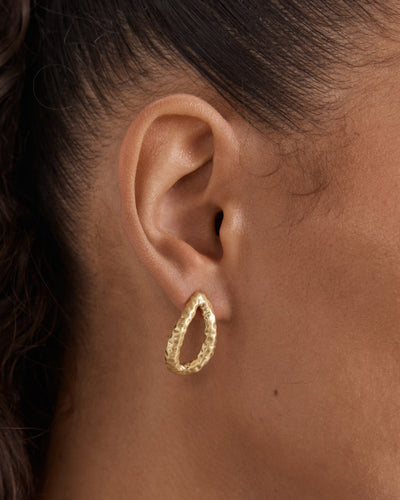 Gilded Hoop Earrings - Gold