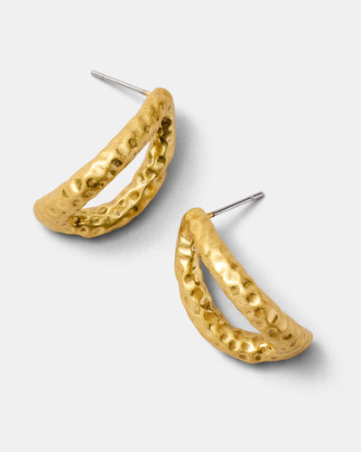 Gilded Hoop Earrings - Gold