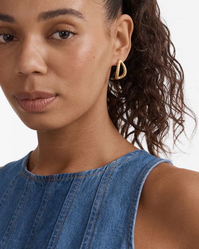 Gilded Hoop Earrings - Gold