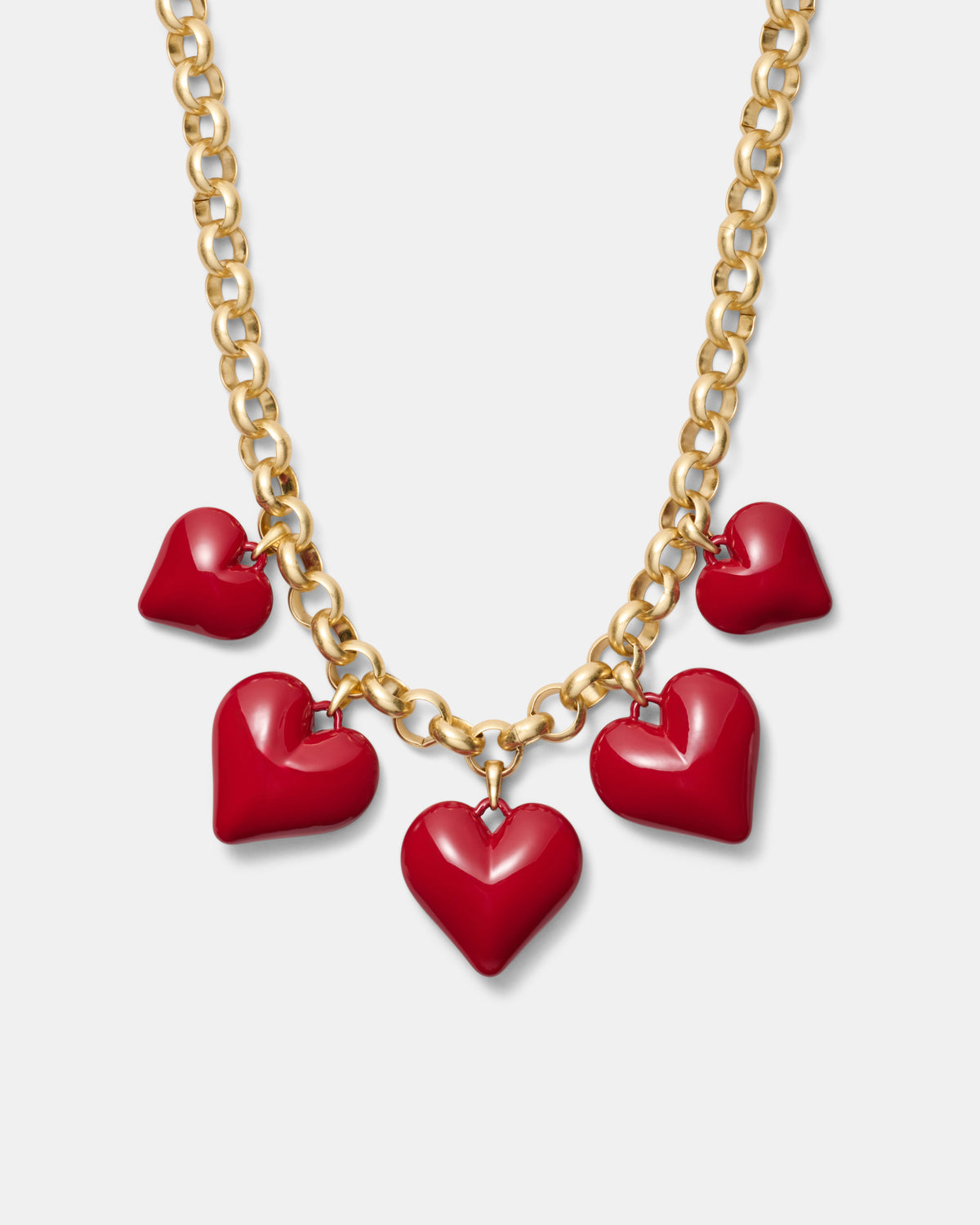 True Love Statement Necklace - Lipstick Red