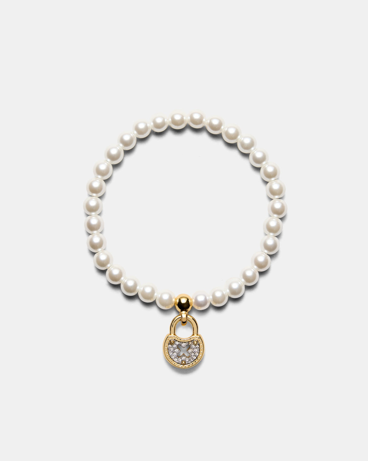 Lockette Pearl Bracelet - Gold