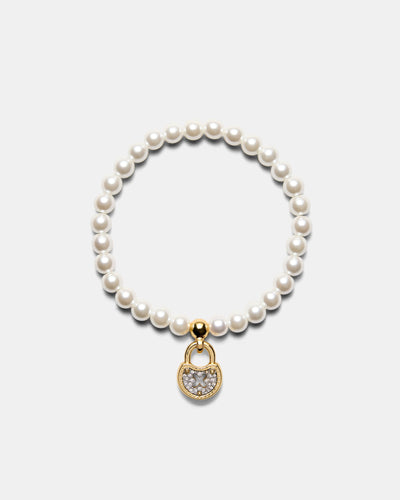 Lockette Pearl Bracelet - Gold
