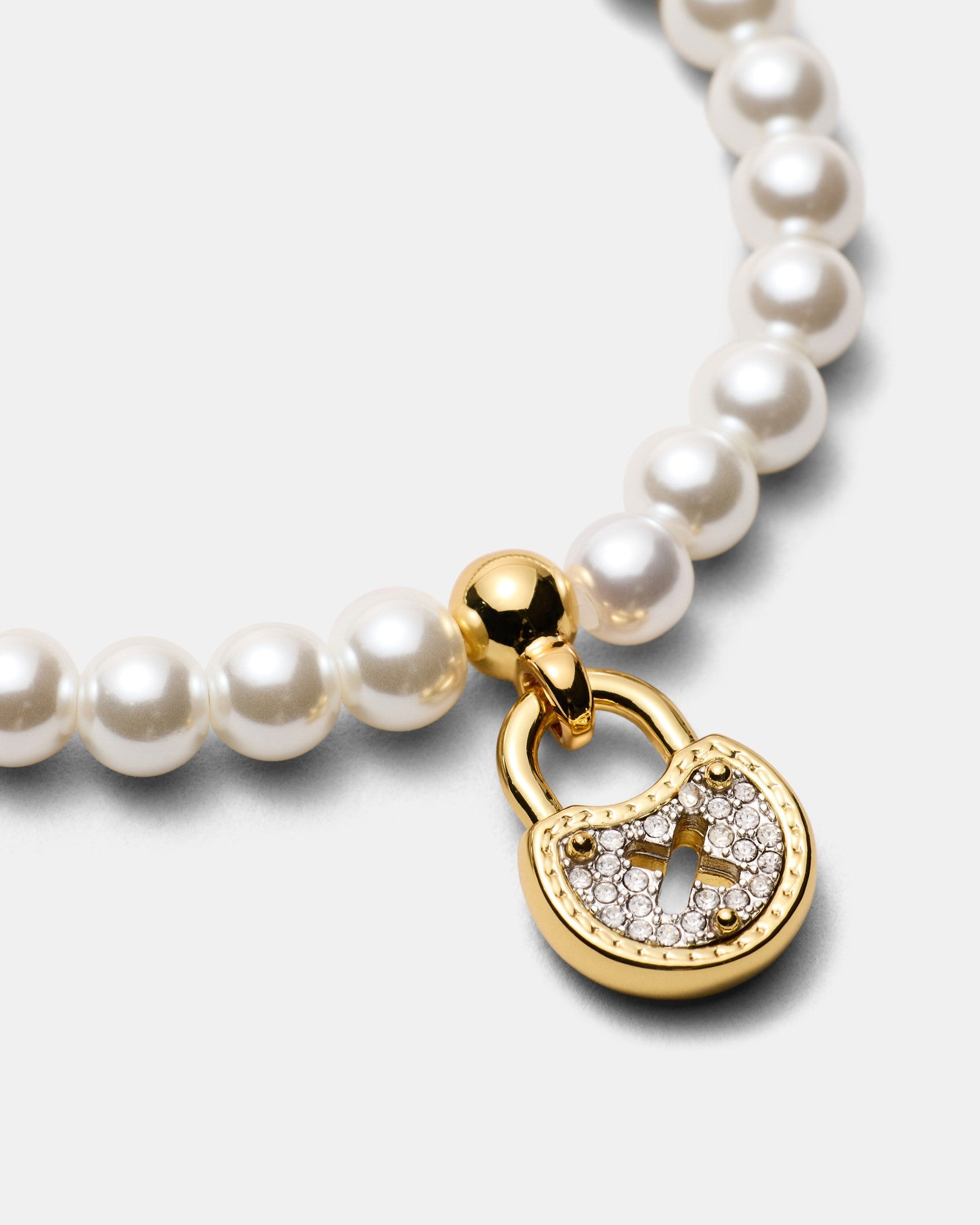 Lockette Pearl Bracelet - Gold