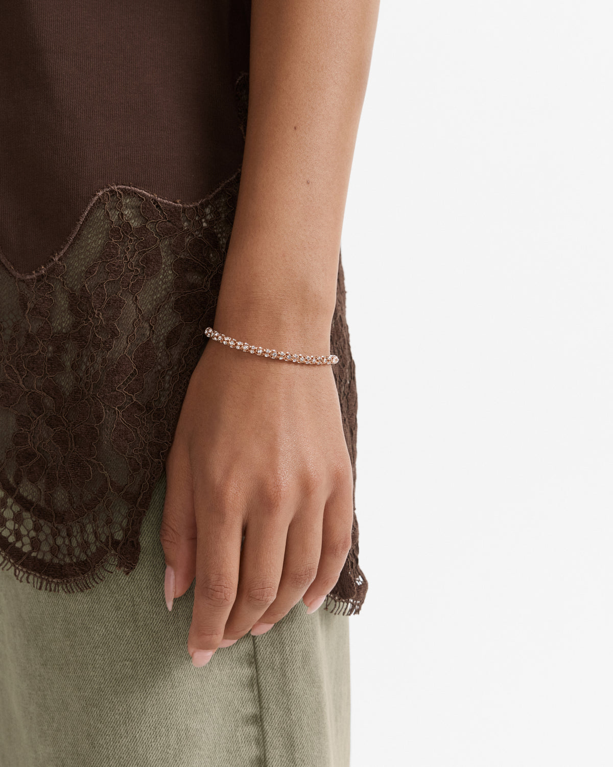 Dazzle Toggle Bracelet - Rose Gold