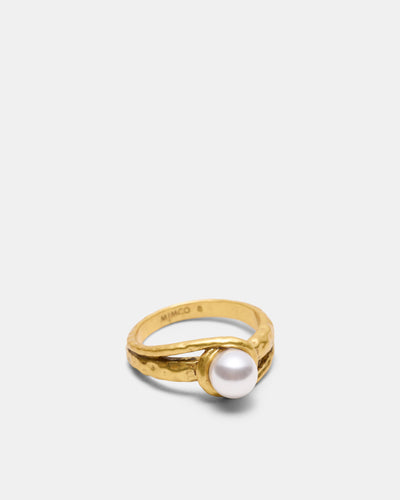 Forge Pearl Ring - Gold