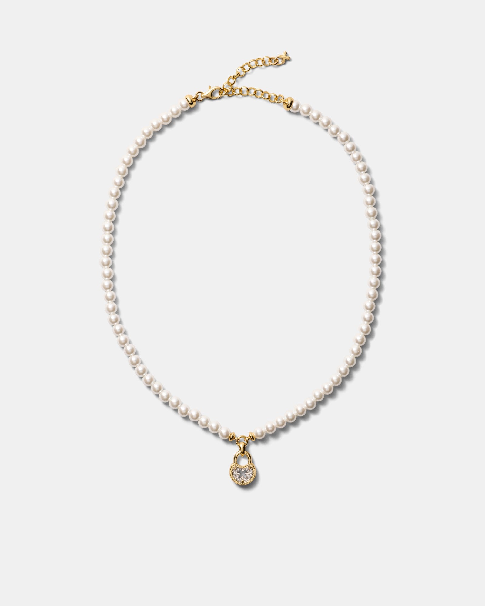 Lockette Pearl Necklace - Gold