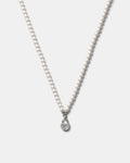 Lockette Pearl Necklace - Silver