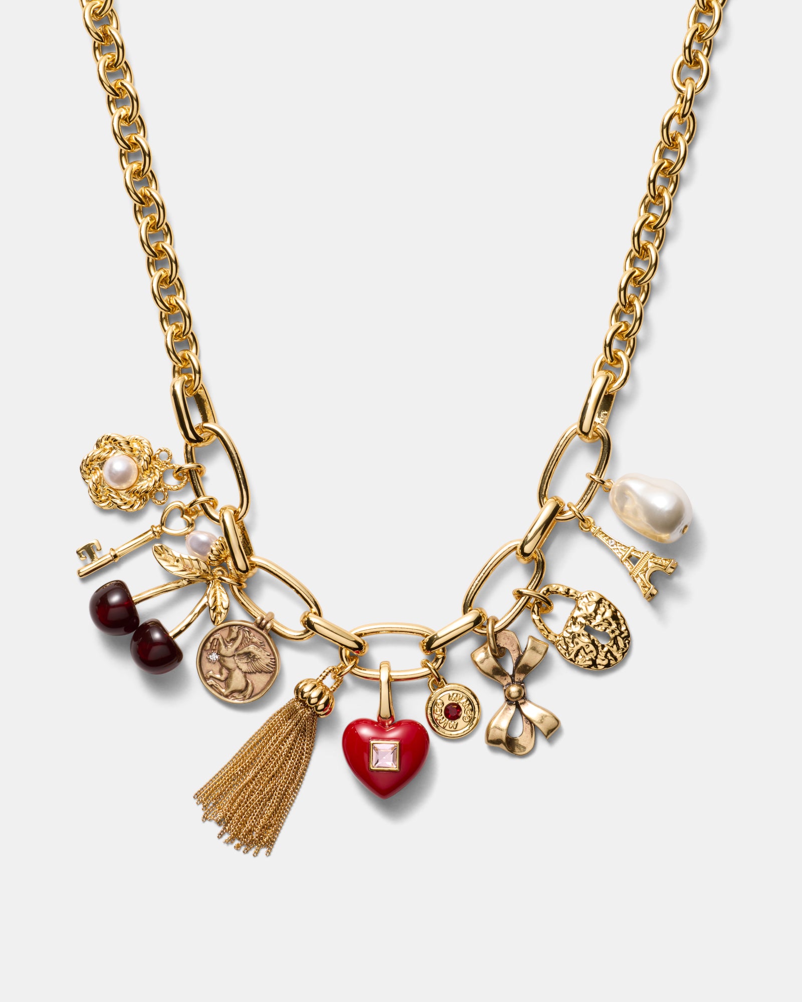 Noir Charms Necklace - Gold