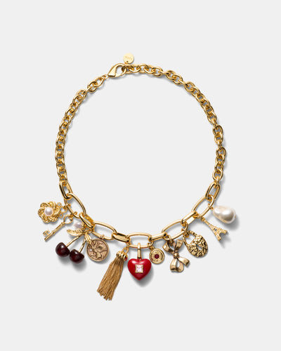 Noir Charms Necklace - Gold