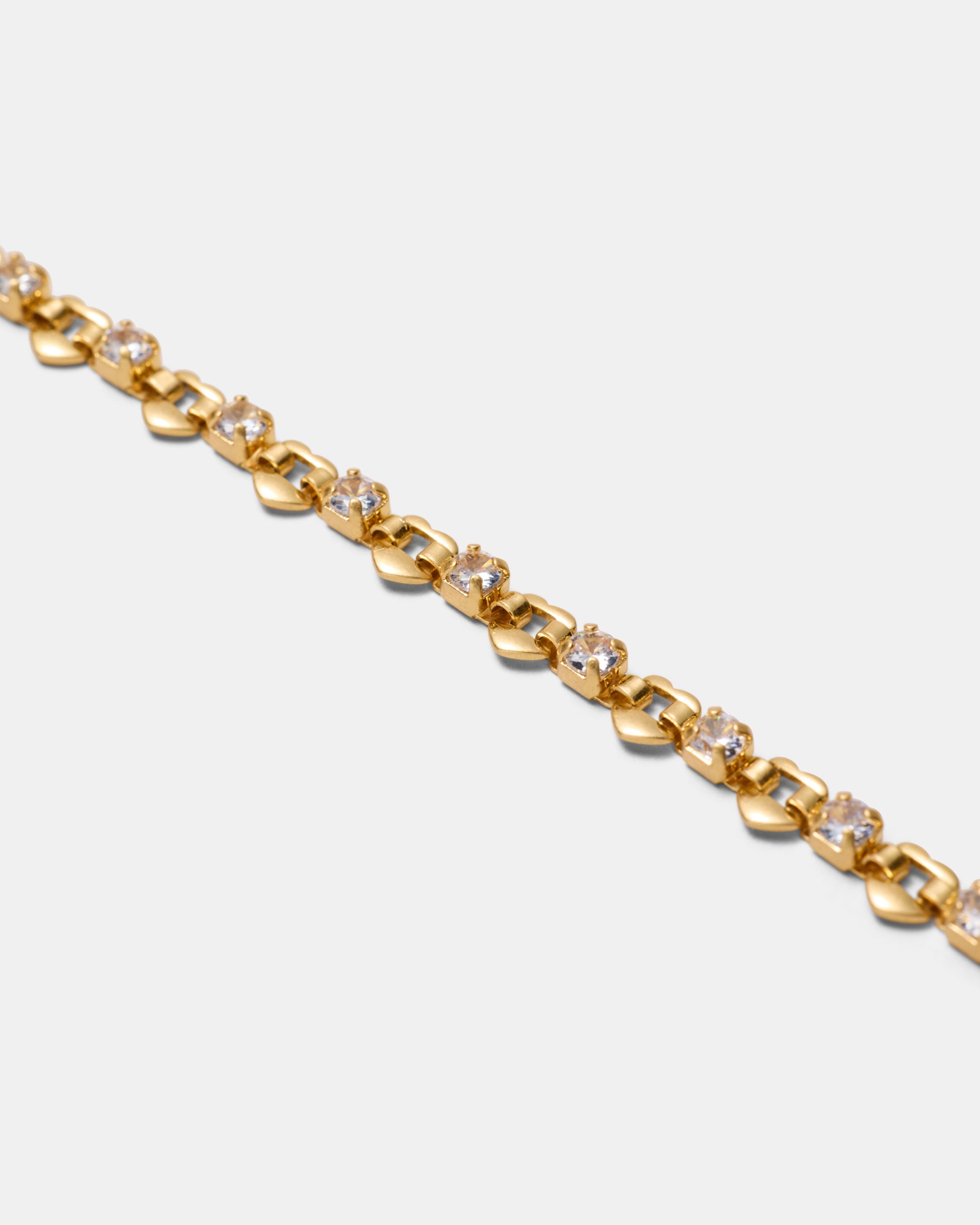Hearted Chain Necklace - Gold