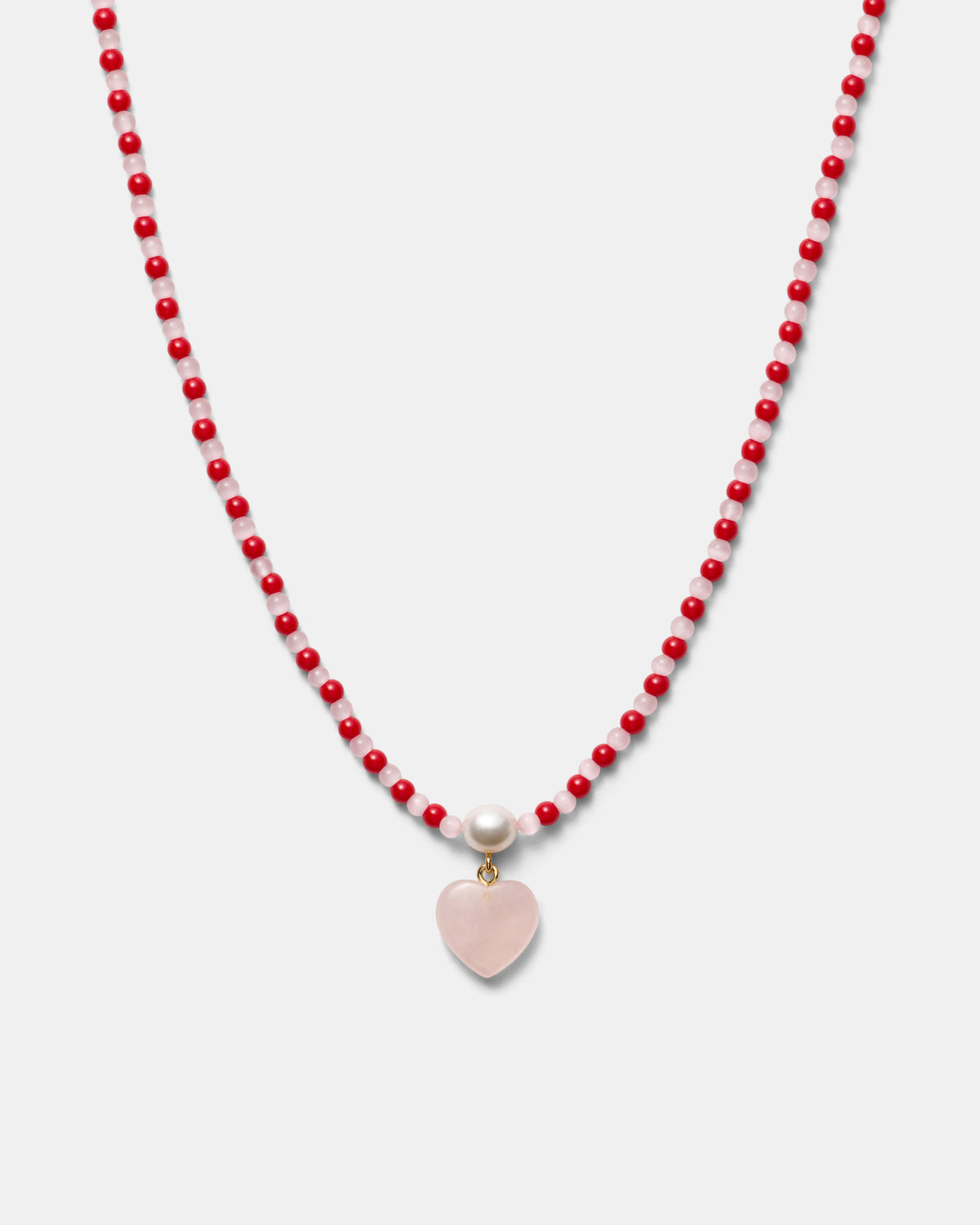Heart And Seek Necklace - Lipstick Red