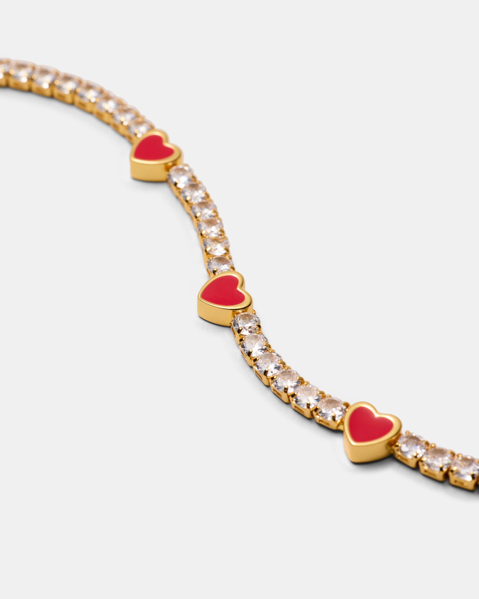 Lover Heart Necklace - Lipstick Red
