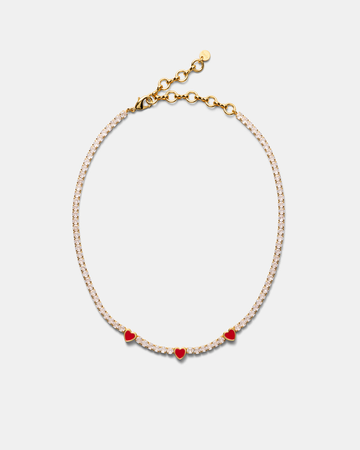Lover Heart Necklace - Lipstick Red