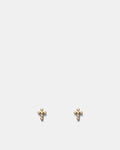 Faith Cross Stud Earrings - Gold