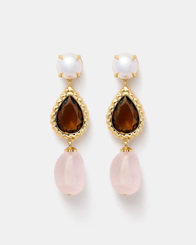 La Chance Drop Earrings - Petal