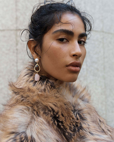 La Chance Drop Earrings - Petal
