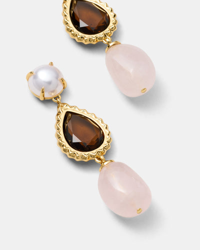 La Chance Drop Earrings - Petal