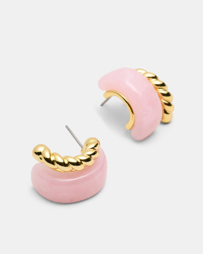Magie Double Hoop Earrings - Petal