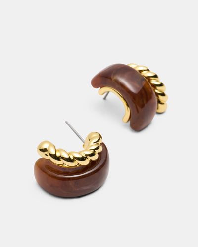 Magie Double Hoop Earrings - TOFFEE