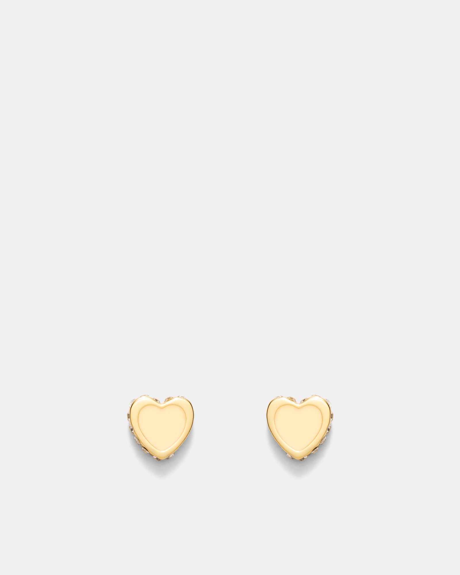 Lover Heart Stud Earrings - Buttermilk