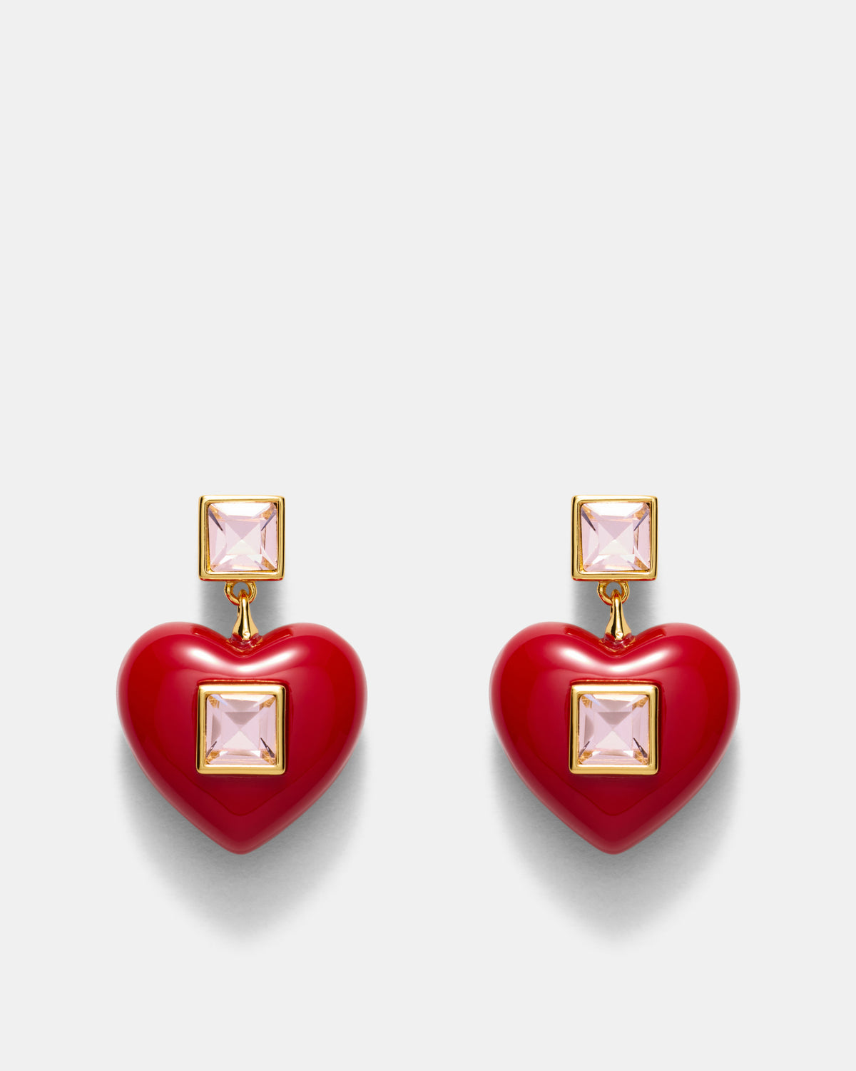 Devotion Earrings - Lipstick Red