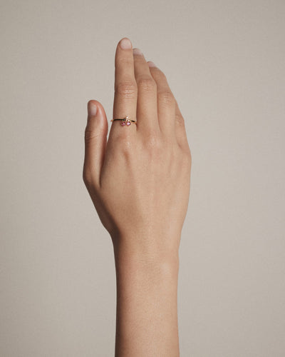 Petite Cherry Ring - Lipstick Red