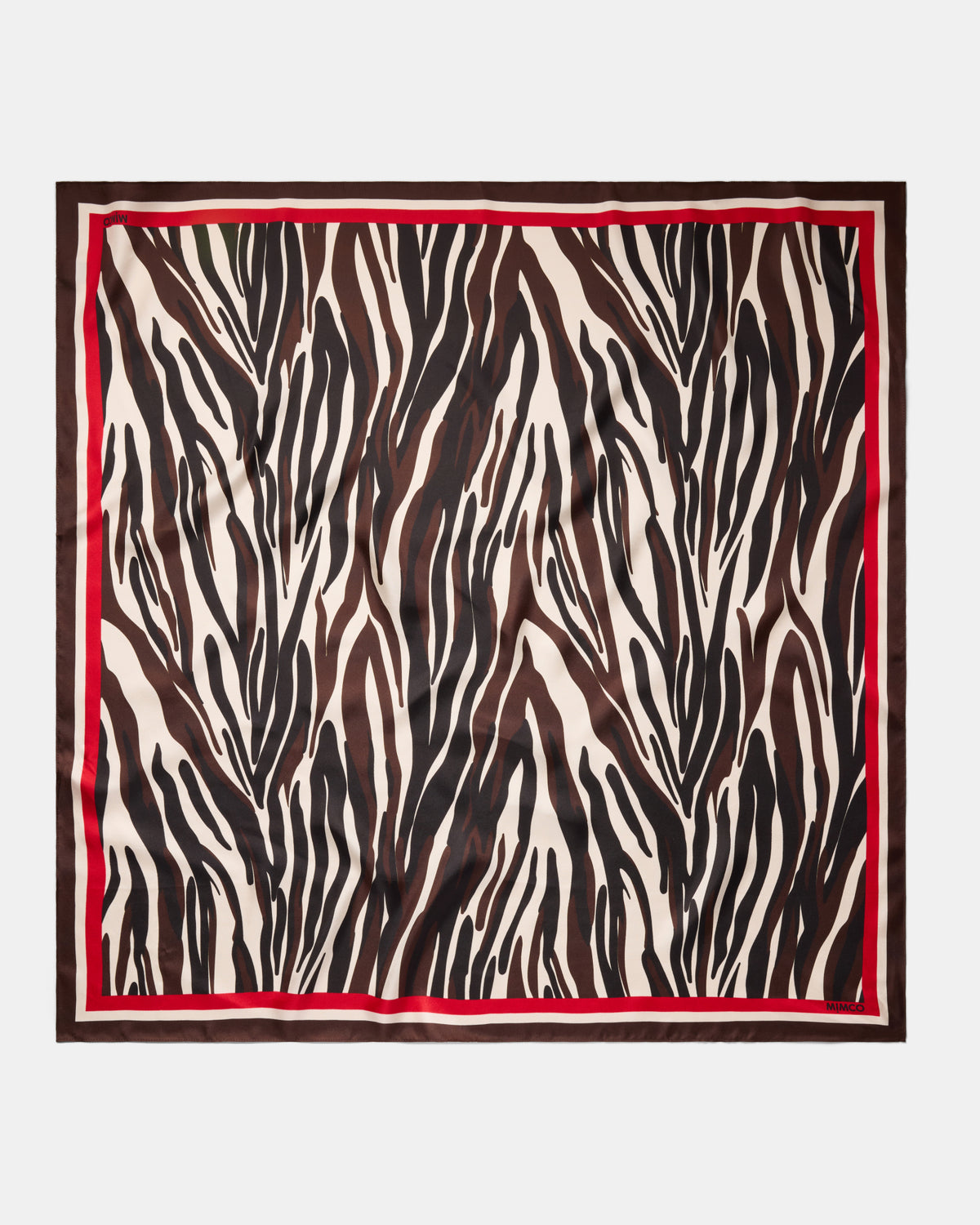Duo Zebra Large Scarf - Chocolate