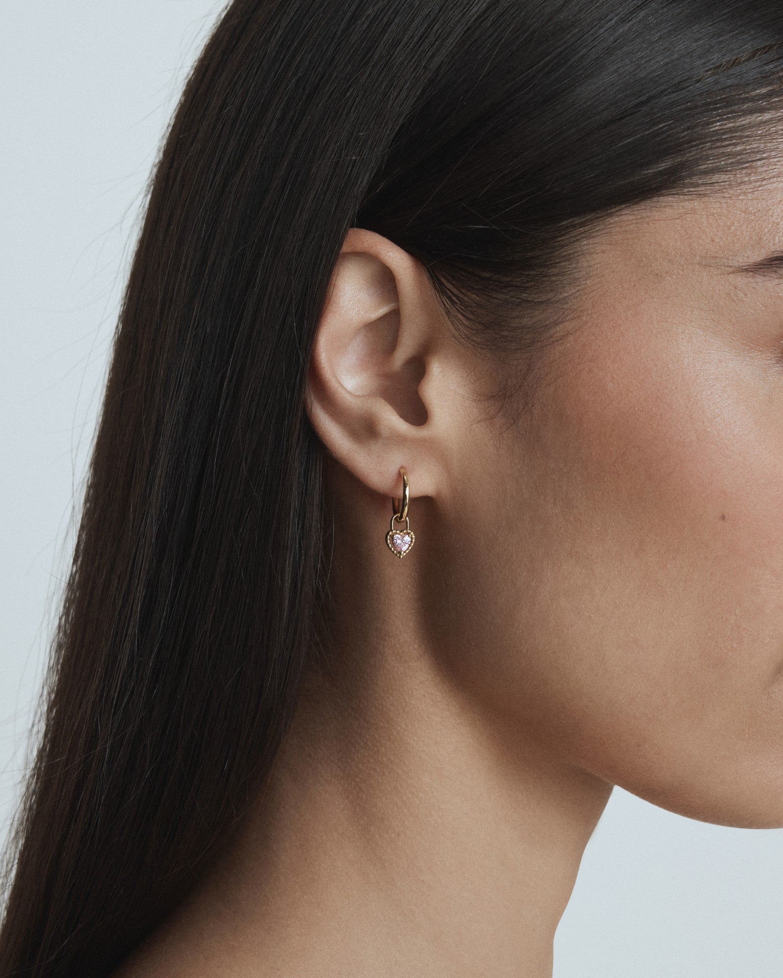 Amour Charm Hoop Earrings - Ballet