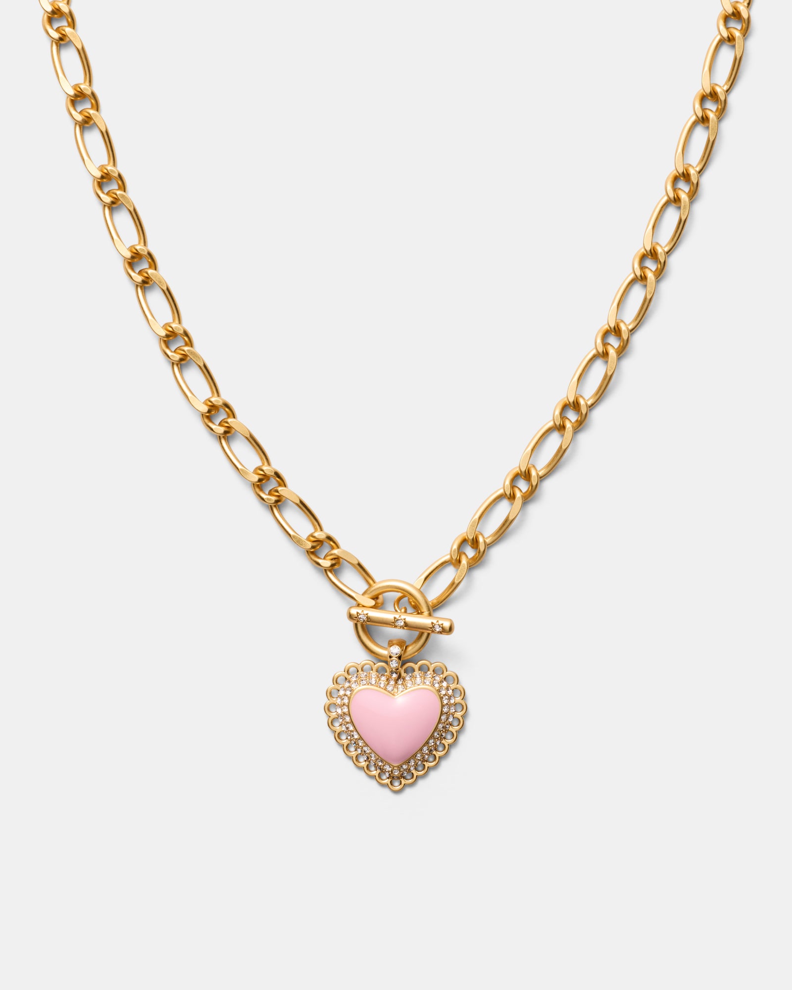 Lace Heart Necklace - Ballet