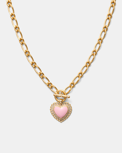 Lace Heart Necklace - Ballet