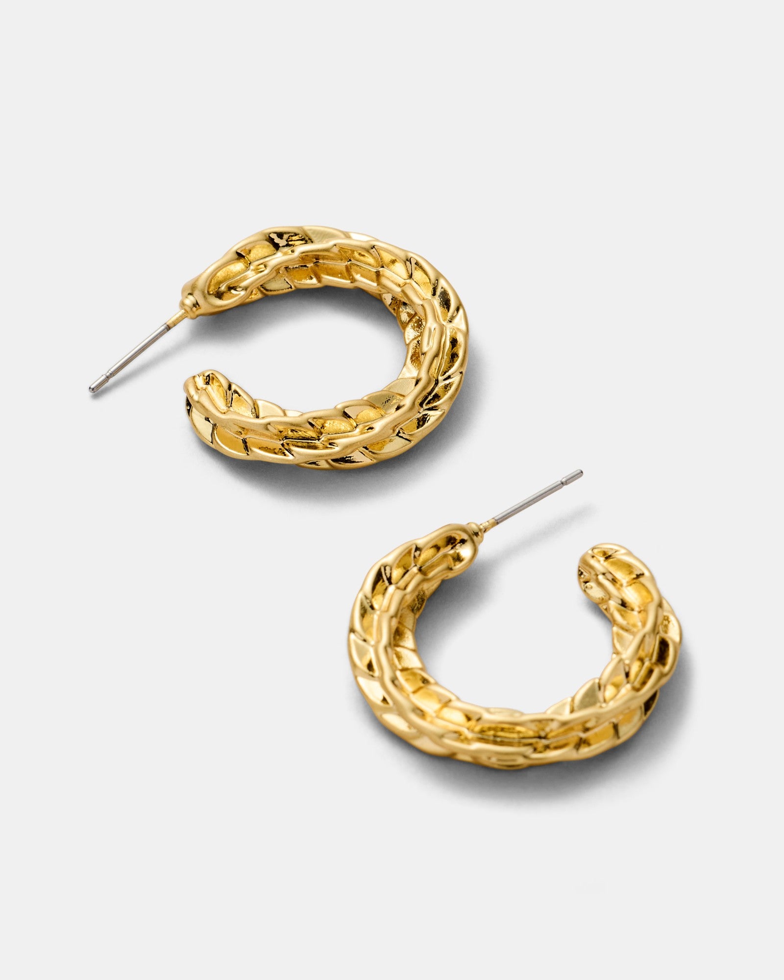 Fasten Hoop Earrings - Gold