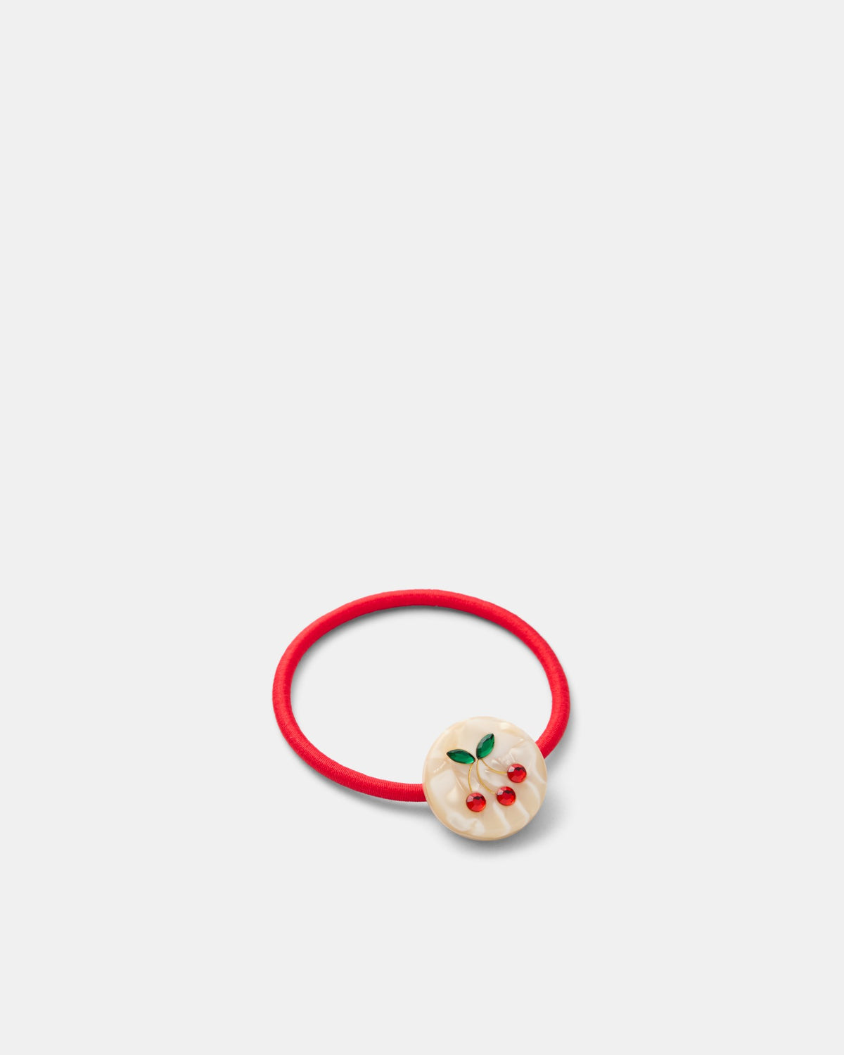 Cherry In Hair Tie - Red
