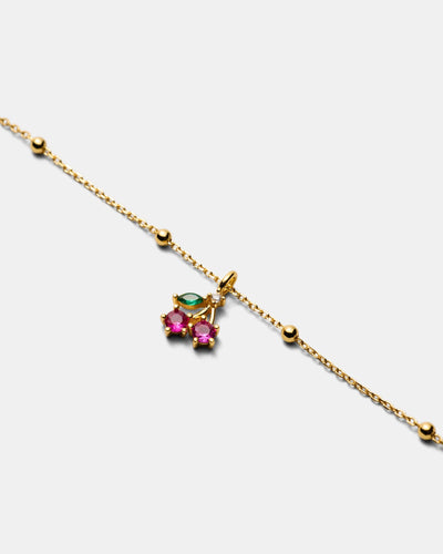Petite Cherry Bracelet - Gold
