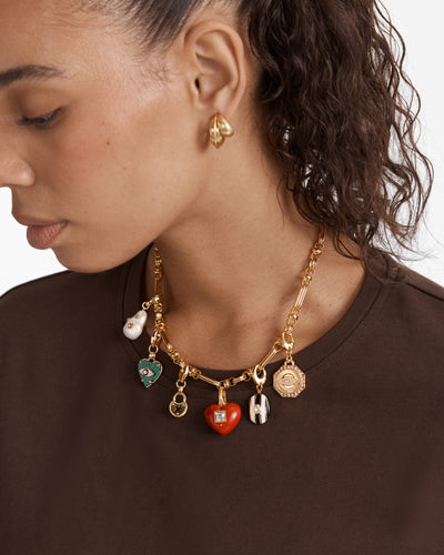 Emotional Heart Charm - Malachite