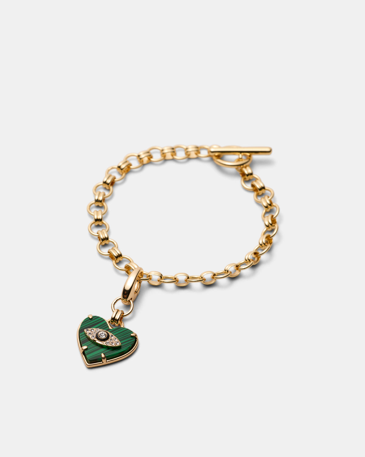 Emotional Heart Charm - Malachite