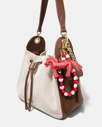 Horse Bag Charm - Lipstick Red