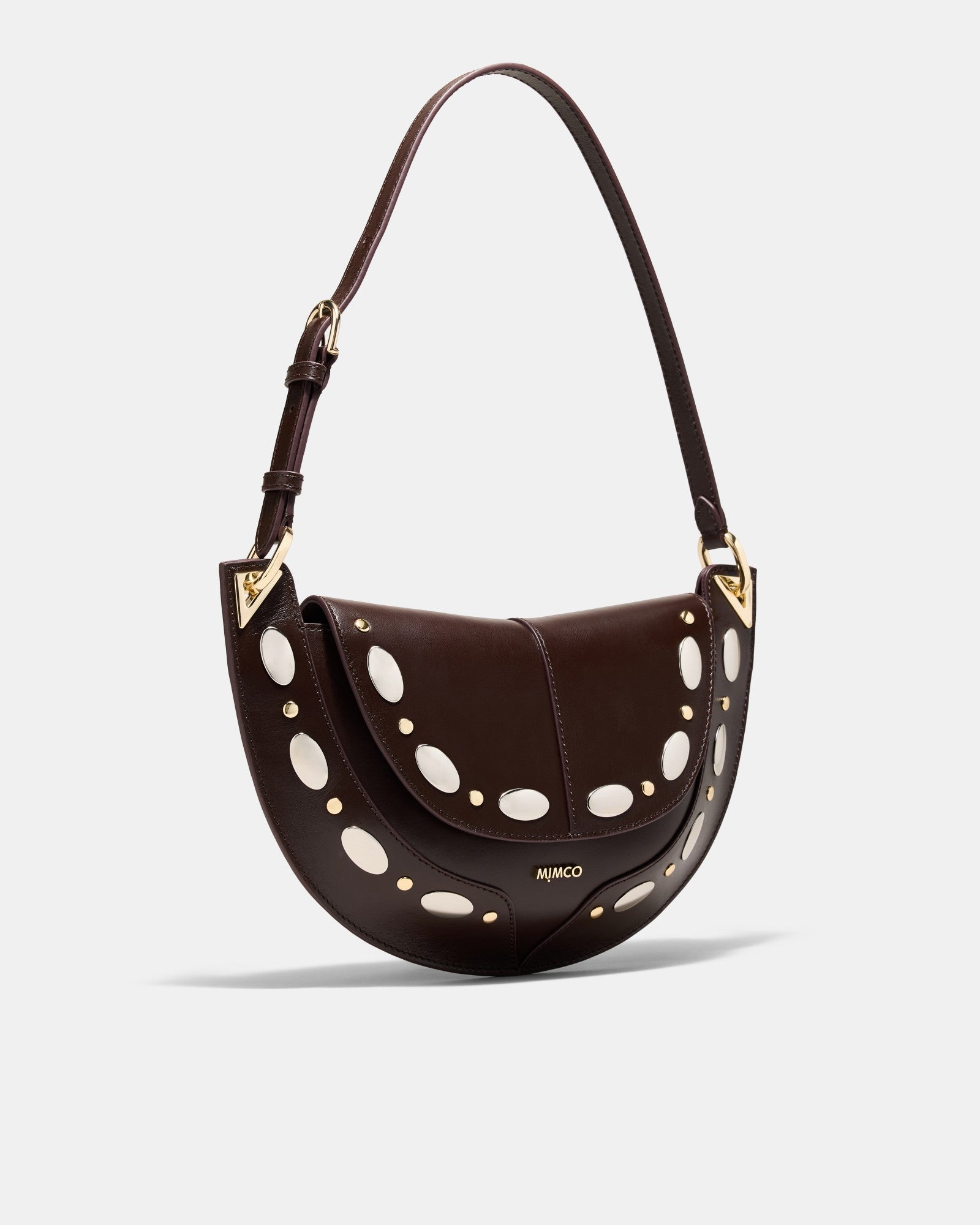 Dolly Studded Shoulder Bag - Brandy